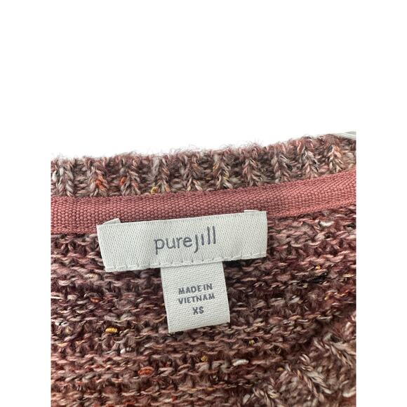 J. Jill Pure Jill Pink Basic Casual Cable Knit Crew Neck Sweater Size XS - Picture 2 of 11
